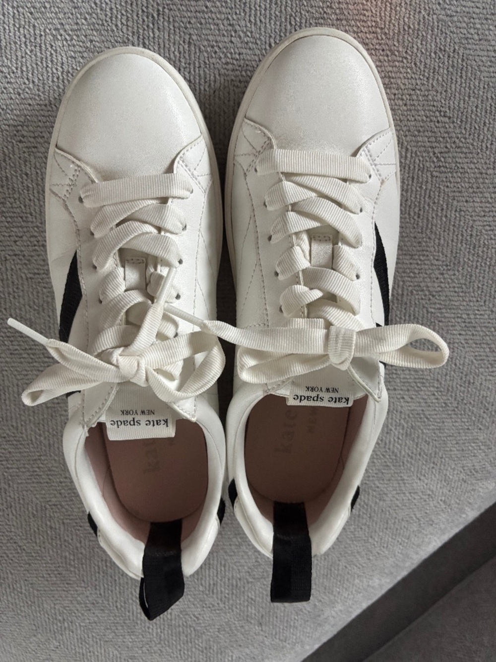Kate Spade New York sneakers, Size 8.5. Black and White